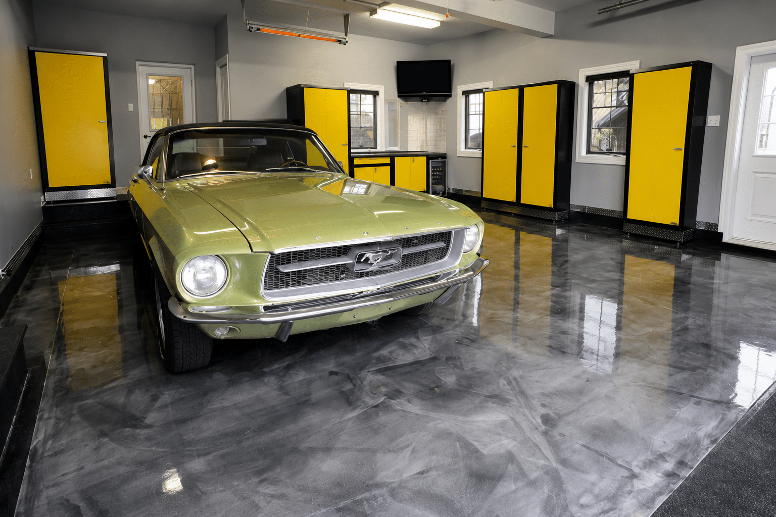 Plancher de garage.